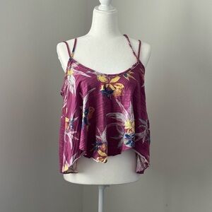 We The Free Purple Floral Camisole